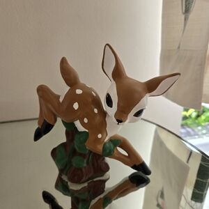 Adorable Brown and White Deer Figurine